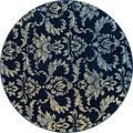 Art Carpet 5 Ft. Bastille Collection Victorian Woven Round Area Rug, Navy 841864110140